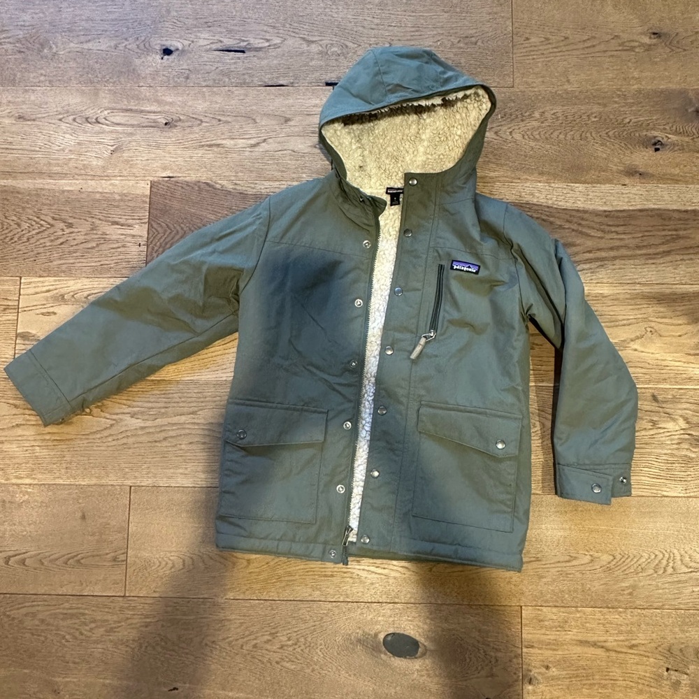 Patagonia Kids Green Jacket with Hood